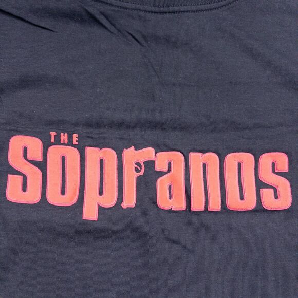 Vintage 90s HBO The Sopranos Muscle Shirt XL Black Puffy Logo Made In USA Y2K - Picture 6 of 7